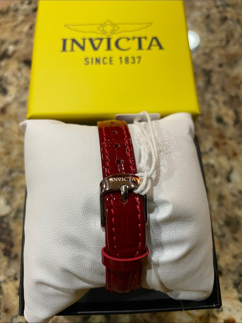 Invicta Red Dial Women’s Crystal Bezel Watch - Picture 2 of 2